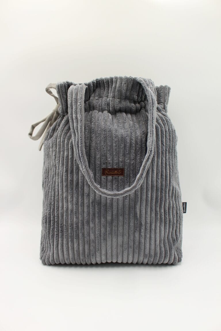 Torba handmade sztruksowa ciemnoszara