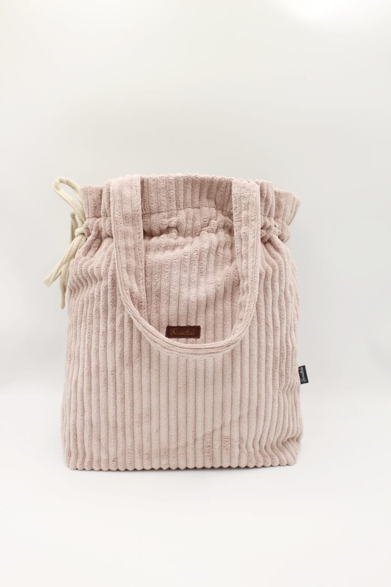 Torba handmade sztruksowa pudrowy róż