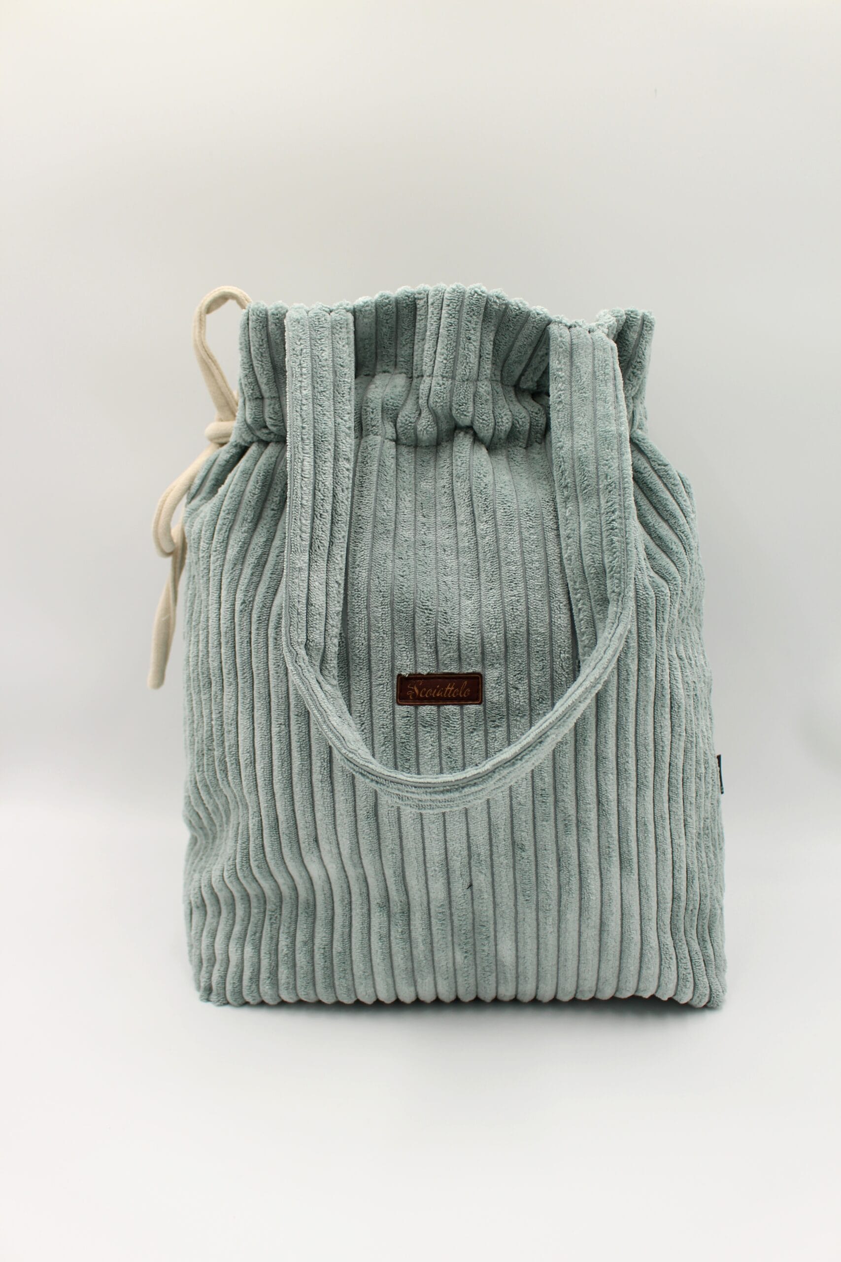 Torba handmade sztruksowa miętowa 4 Torba handmade sztruksowa miętowa