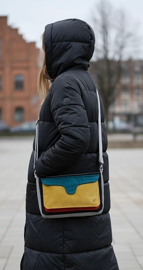 Torba listonoszka patchwork kolorowa