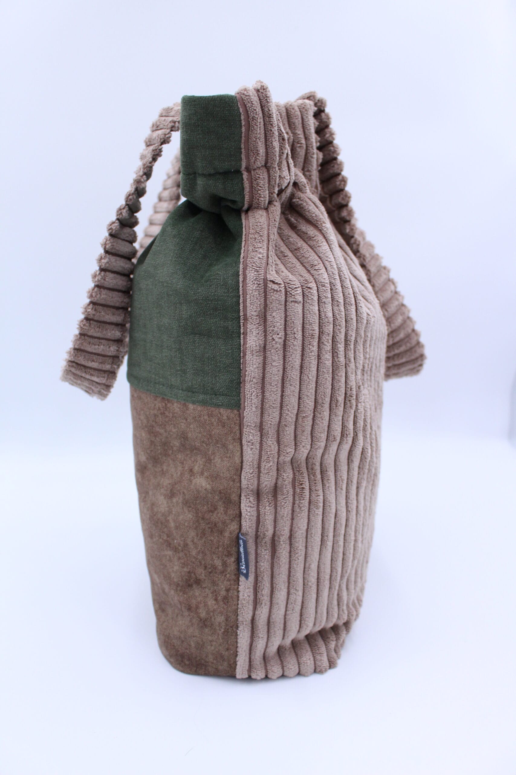 Torba shopper patchwork leśna zieleń i brąz 5 Torba shopper patchwork leśna zieleń i brąz - obrazek 5
